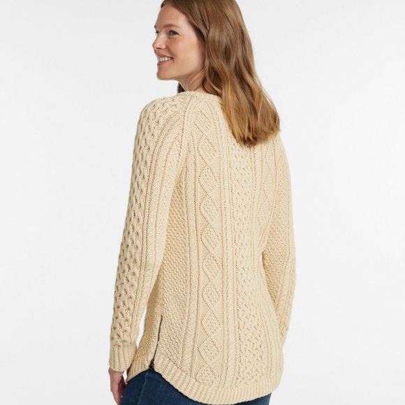 LL Bean signature cotton fisherman's sweater - Picture 3 of 8